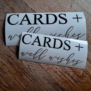Cartes + voeux. Décalcomanie de boîte de cartes, décalcomanie de mariage de serre de sockers d'Ikea, décoration de mariage personnalisée, autocollants de décalcomanie de mariage personnalisés, bricolage