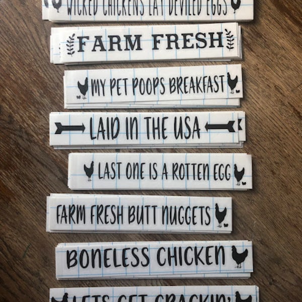 Egg Carton Labels - Etsy