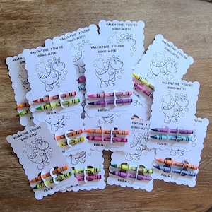 Carte de Saint-Valentin à colorier, dinosaure à colorier, vous êtes un dinosaure, carte de Saint-Valentin avec des crayons de couleur, carte de Saint-Valentin personnalisée, couleurs