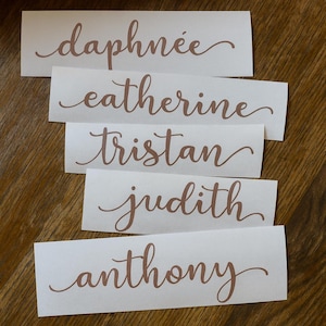 Custom Calligraphy Name Decal, Personalized Cursive Sticker