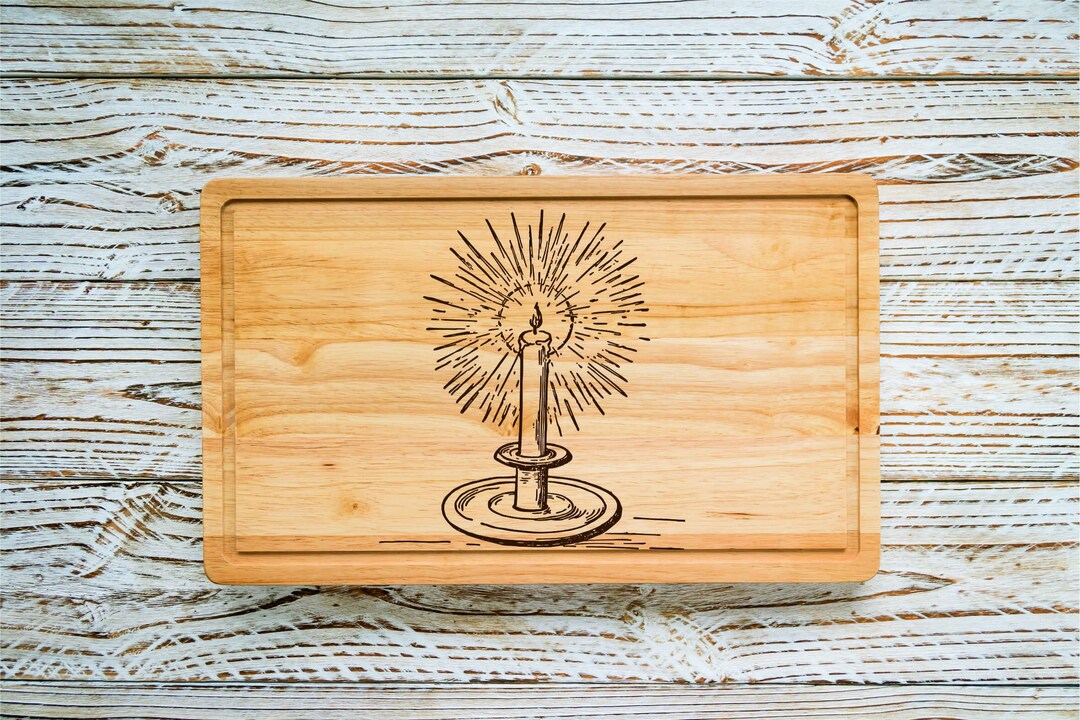 Candle Svg Burning Candle Png Silhouette Laser Engrave File Etsy