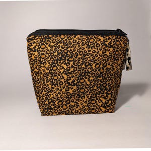 Leopard makeup bag small animal cheetah print cosmetic bag travel or toiletry organizer pouch gift for women