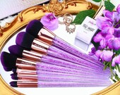 Purple Haze 7 Piece, Makeup Brush Set, Makeup Brush Roll, Zero Waste Makeup, Foundation Brush, Makeup Vanity Table, Eyeshadow Brushes