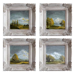 Endurance in the Storm Landscape Series - 4 Original Mini-Canvas Fine-Art Paintings