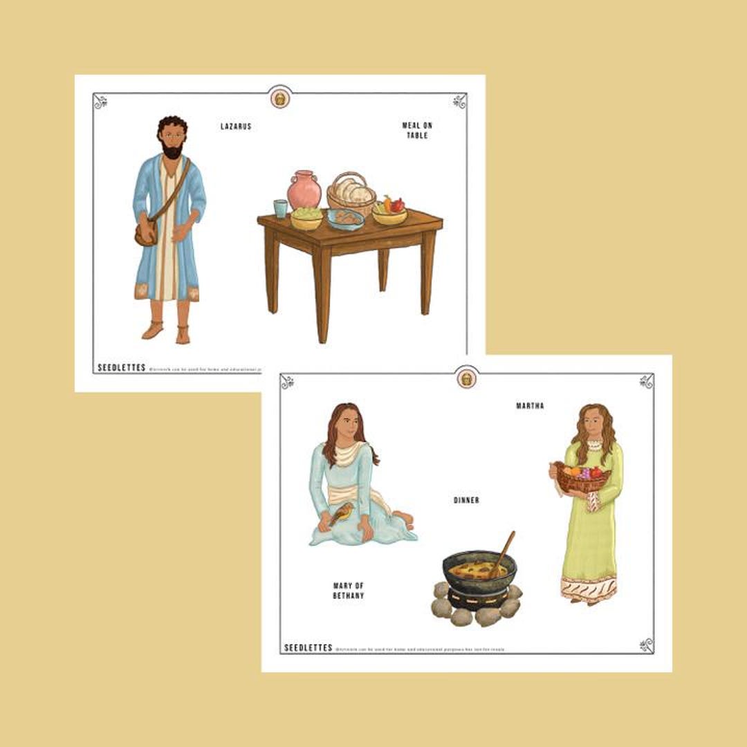 Lazarus Bible Story Printables Set - Etsy
