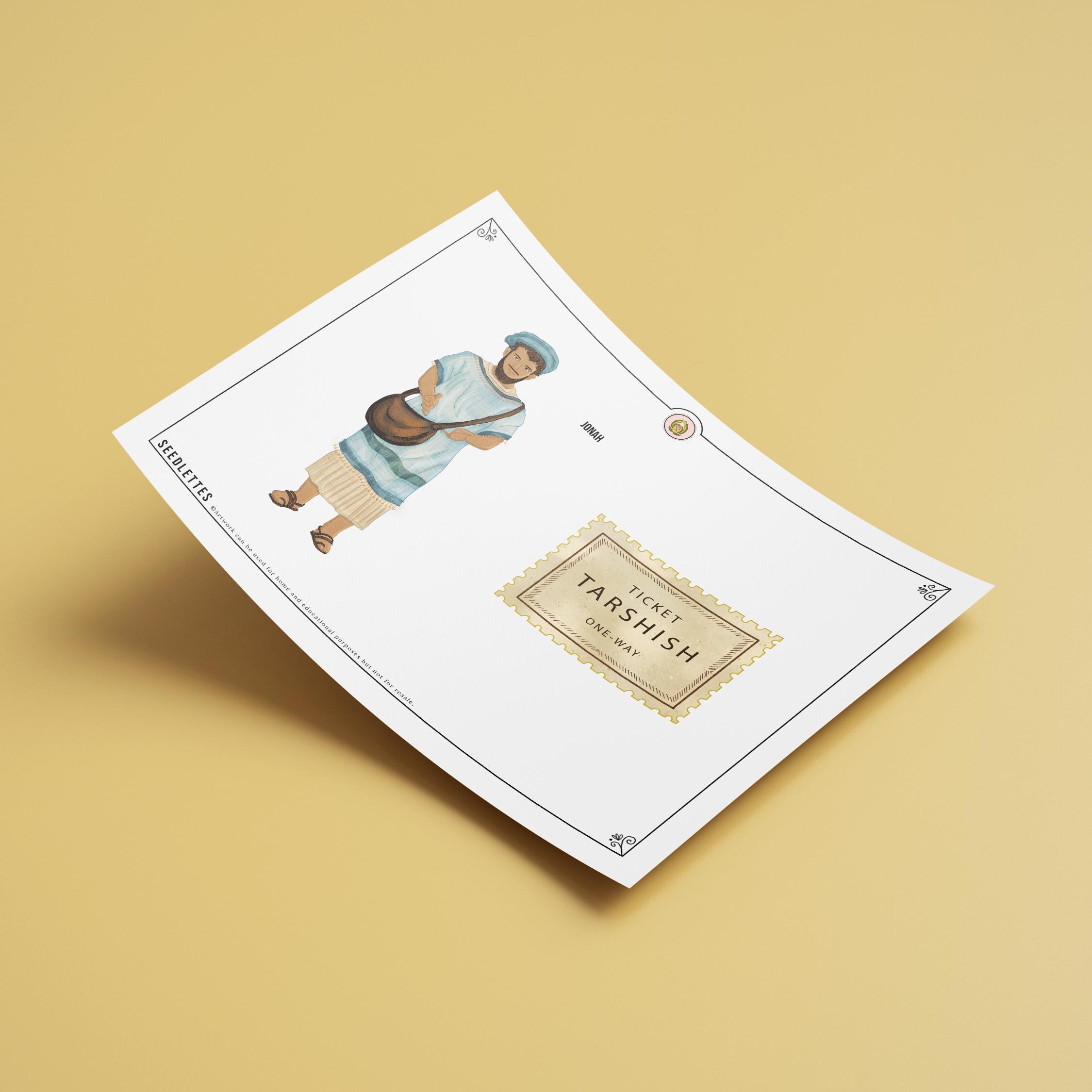Jonah Bible Story Printables Set - Etsy