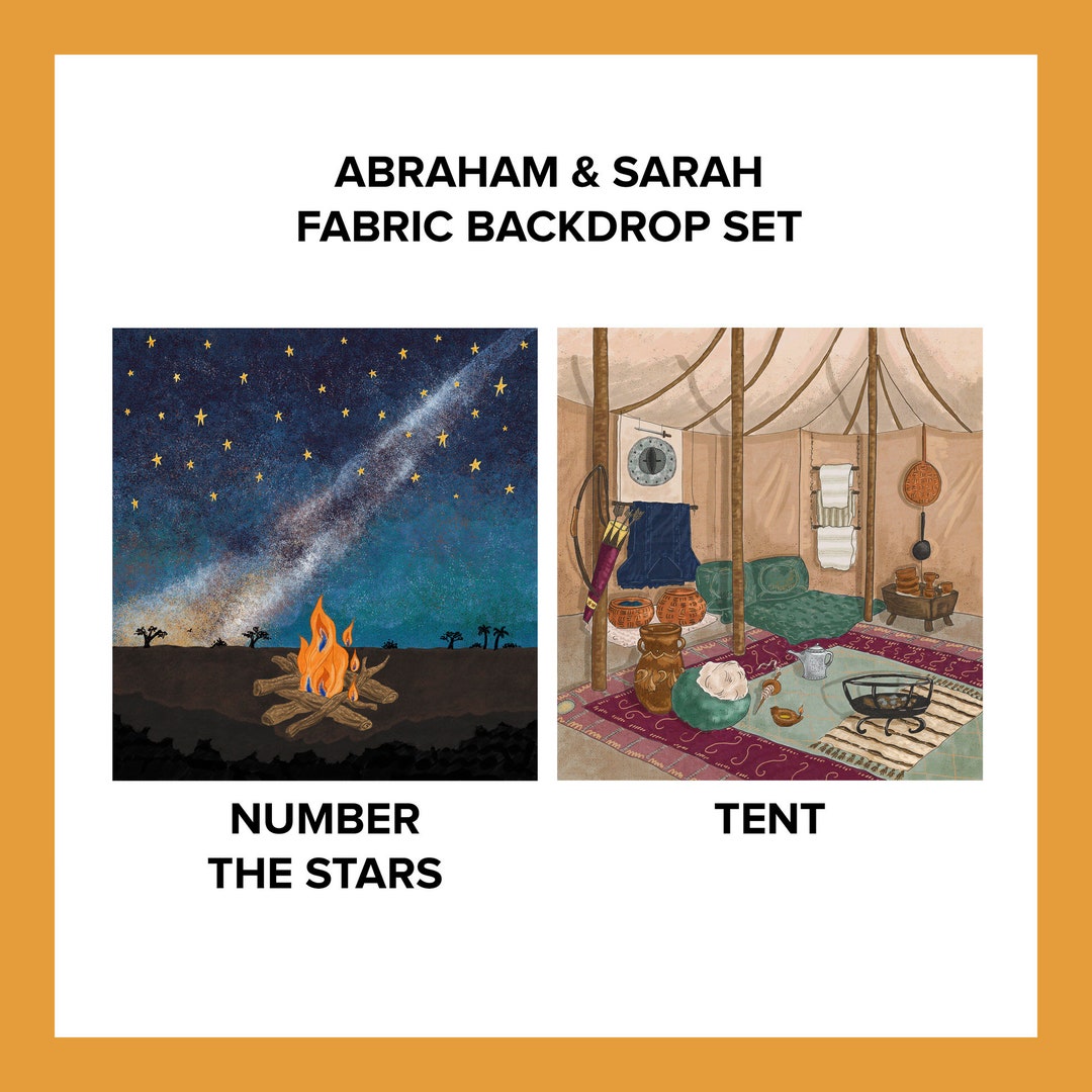 Abraham & Sarah Bible Story Fabric Backdrop Set for Tabletop Theater - Etsy