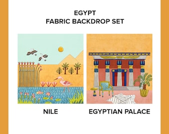 Egypt Bible Story Fabric Backdrop Set for Tabletop Theater