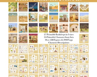 GIANT PRINTABLE Bible Character and Props Sets - FLASHDRIVE