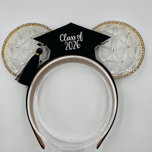 Class of 2026 or 2027 Glow in the Dark Mouse Ears,Graduation Headband,Personalized Grad Ears, Theme Park Inspired ,Graduation Disney Ears