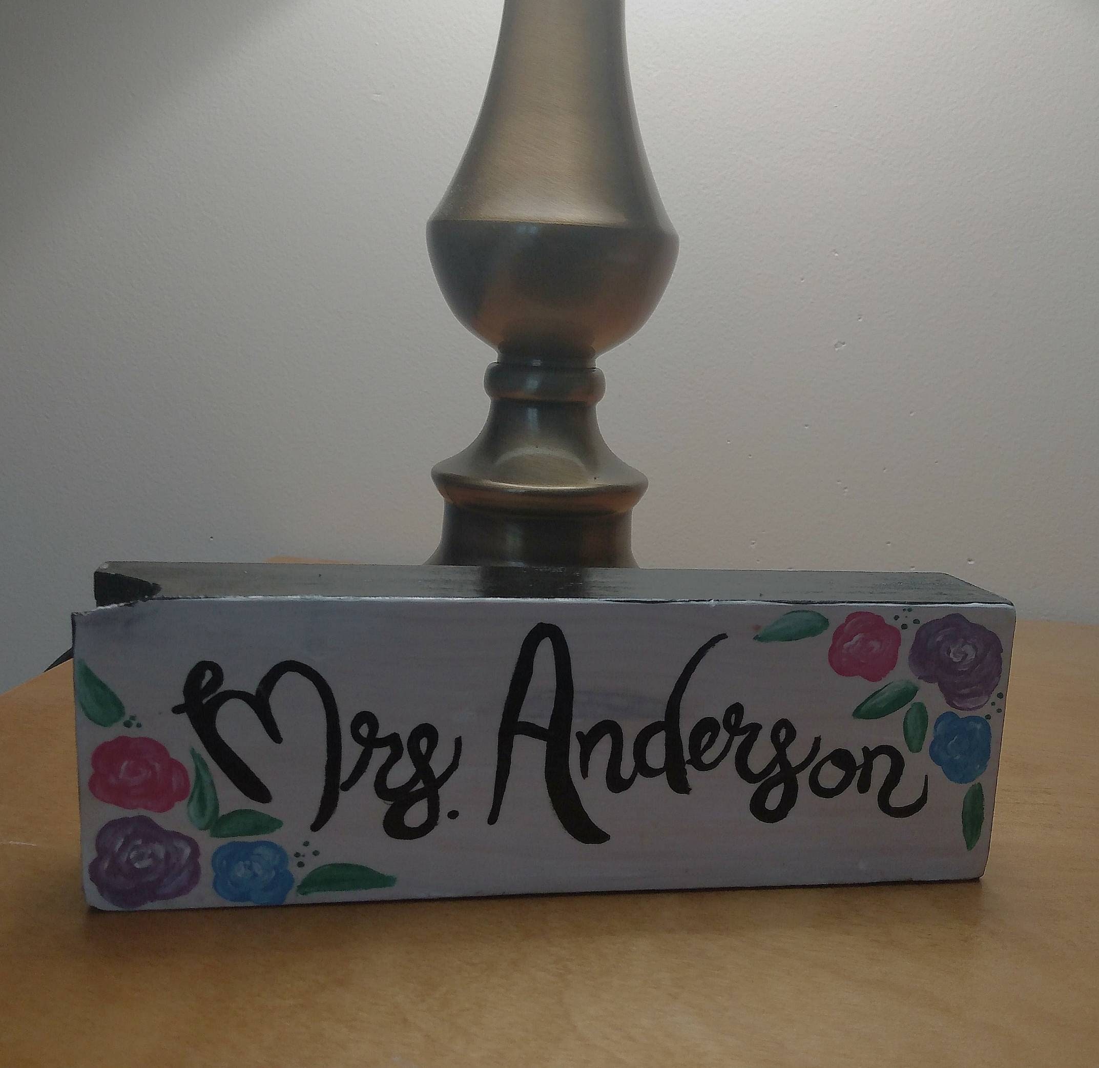 Personalized Wooden Block, Hand Painted, Customizable - Etsy