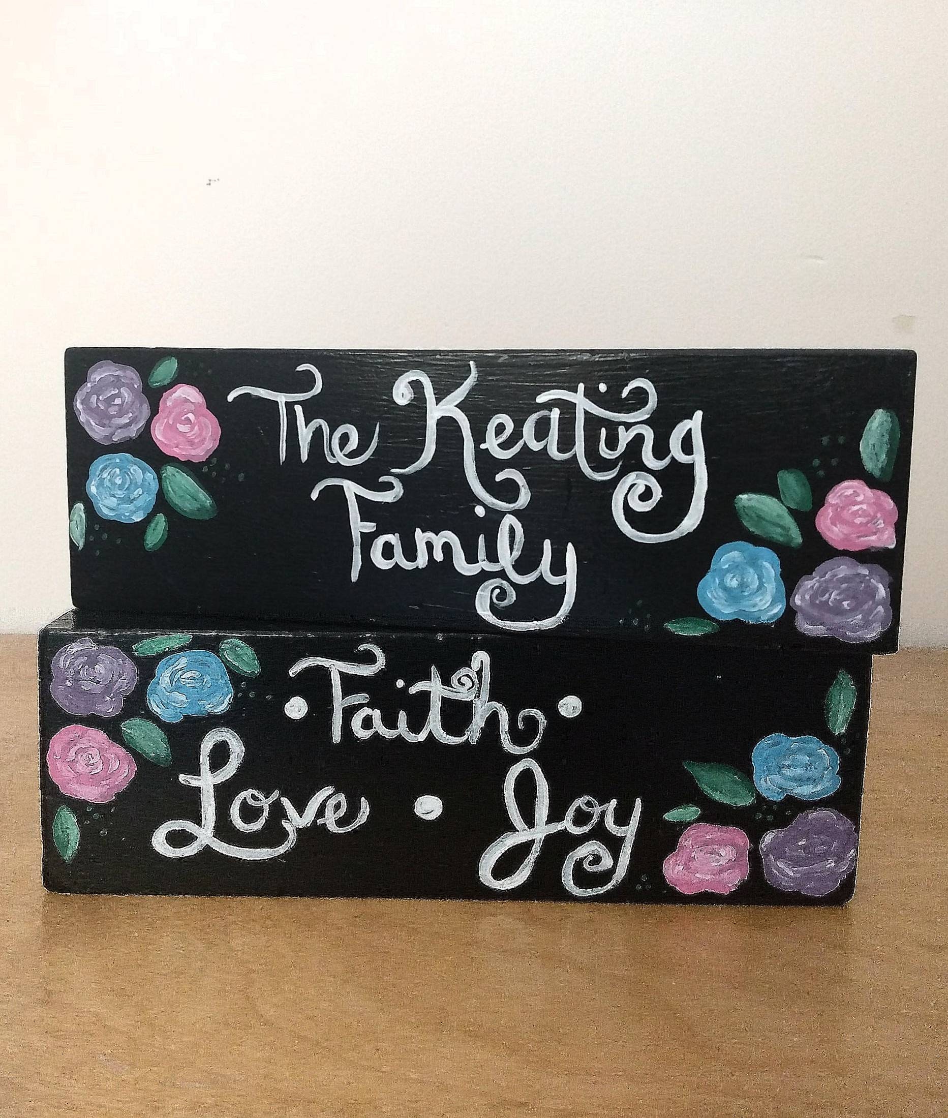 Personalized Wooden Block, Hand Painted, Customizable - Etsy