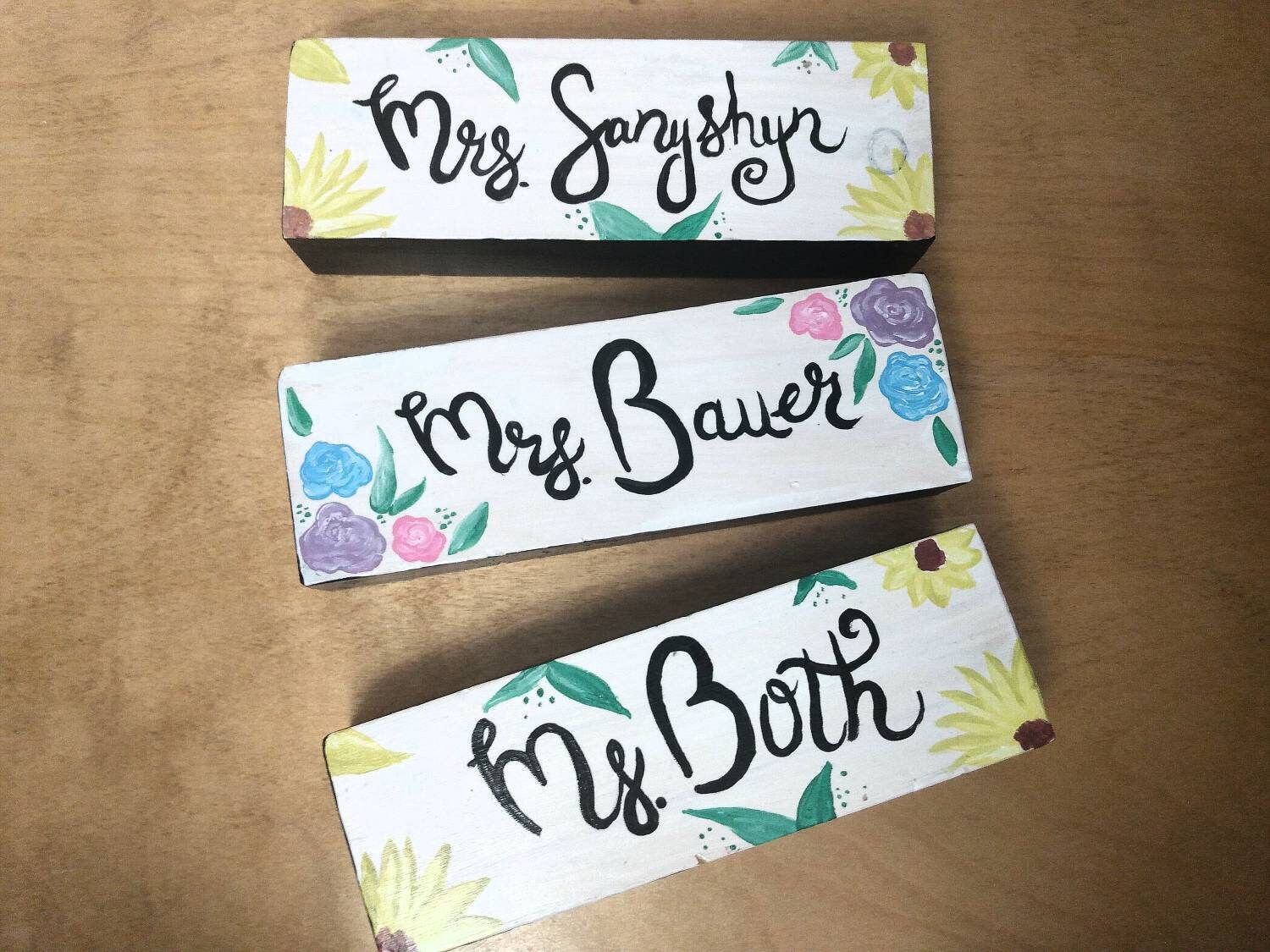 Personalized Wooden Block, Hand Painted, Customizable - Etsy