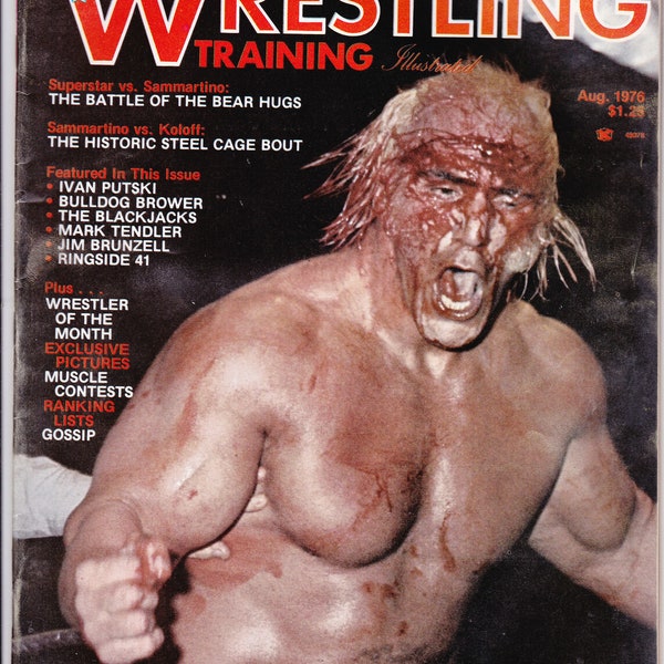 Wrestling Training Illustrated July 1976 Magazine Bloody Superstar Billy Graham