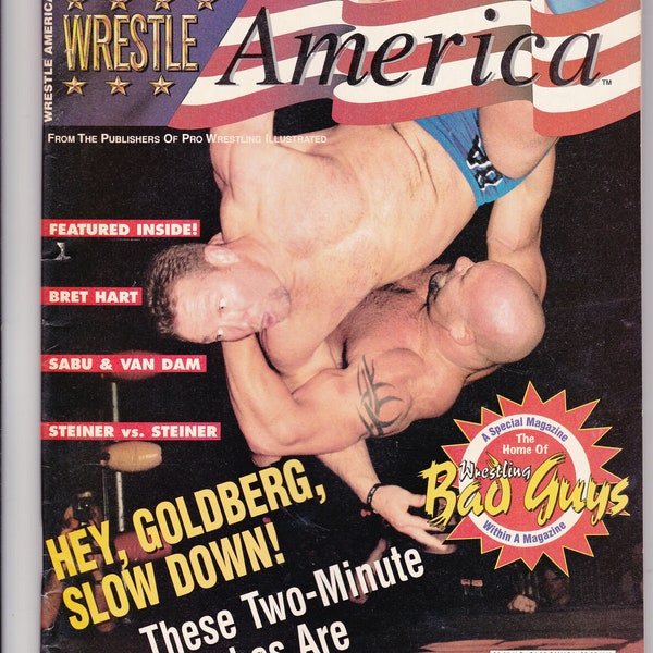 Wrestle America Magazine August 1998 Wrestling Goldberg Rob Van Dam Sabu WCW ECW