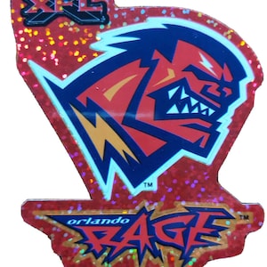 XFL Orlando Rage Football-logosticker 2001 Vintage zeldzame WWE WWF