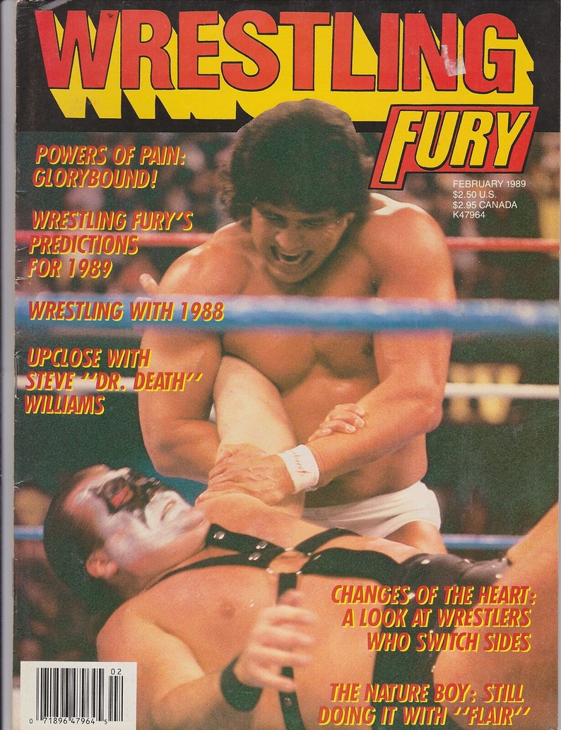 Wrestling Fury February 1989 Magazine Tito Santana Demolition Dr Wrestling Fury February 1989 Magazine Tito Santana Demolition Dr