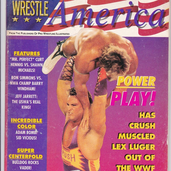 Wrestle America Magazine September 1993 Crush Lex Luger Bagwell Scorpio WWF WCW