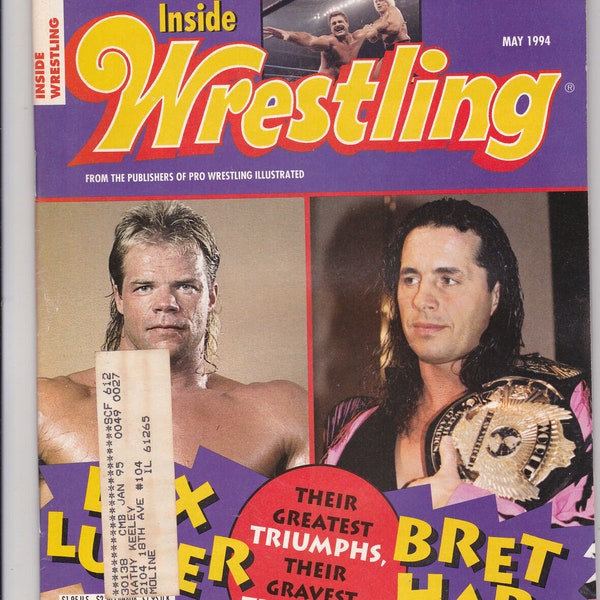 Inside Wrestling Magazine May 1994 Lex Luger Bret Hart Ric Flair Rick Rude WCW