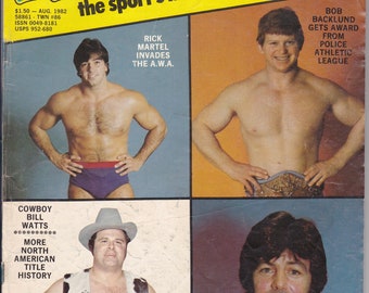 The Ring's Wrestling Magazine Août 1982 Rick Martel Cowboy Bill Watts Dundee