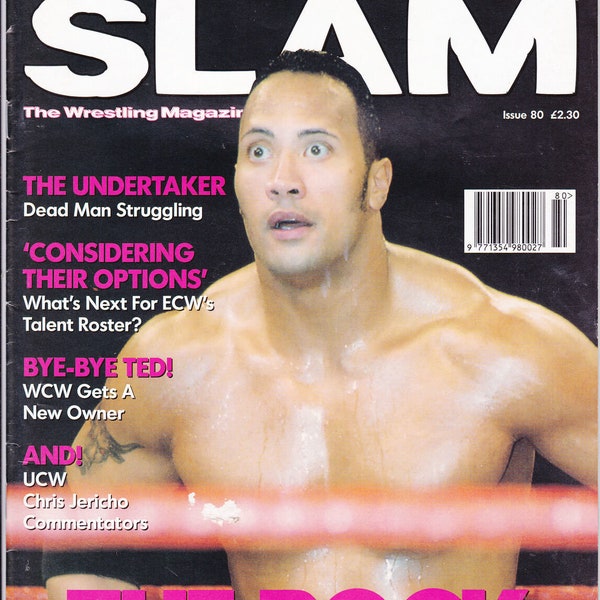 Power Slam Magazine 80 March 2001 Wrestling WWF The Rock Undertaker ECW WCW