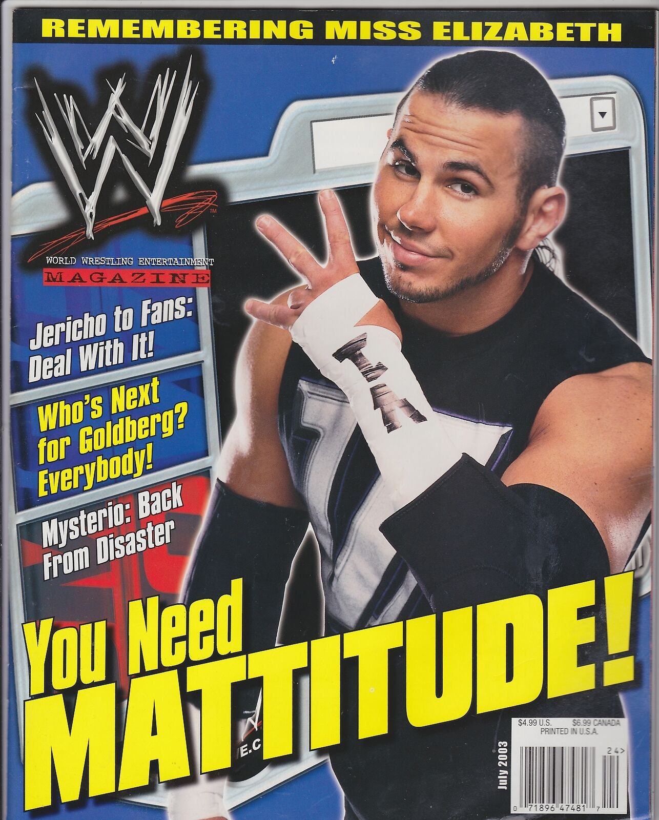 KANE SIGNED WWE MAGAZINE OCTOBER 2003 