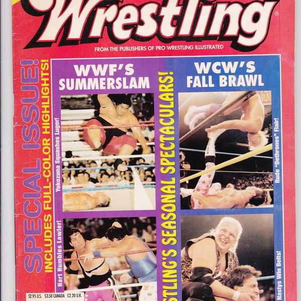 Inside Wrestling Magazine January 1994 WWF Summerslam WCW Fall Brawl Vintage