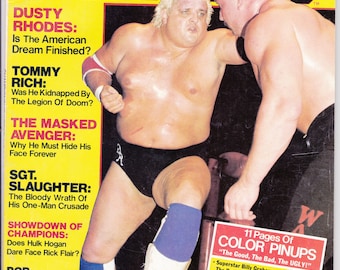 Championship Wrestling Août 1985 Magazine Dusty Rhodes Tommy Rich Bob Backlund