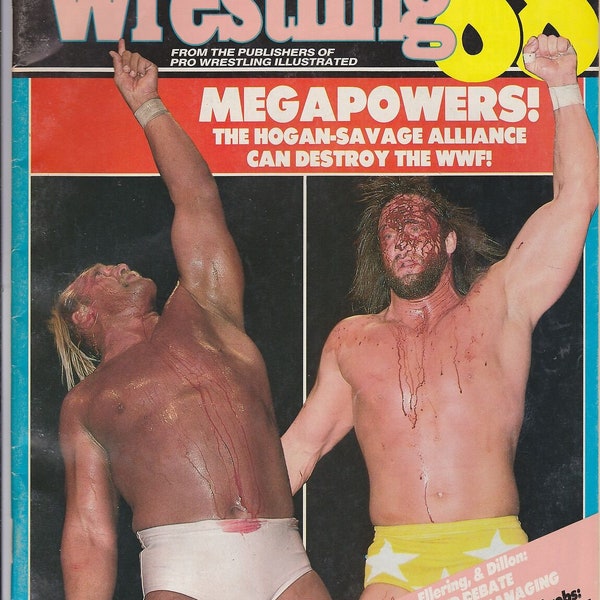 Wrestling 88 Magazine Spring 1988 Mega Powers Hulk Hogan Randy Savage Sting WWF