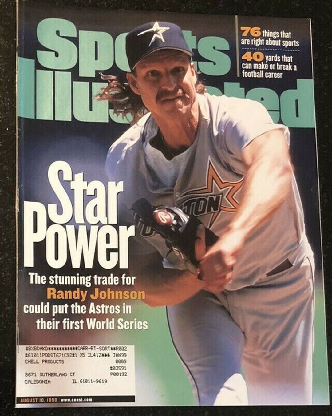 Sports Illustrated Magazine Randy Johnson August 10 1998 