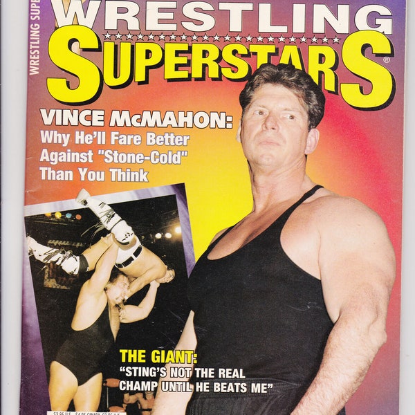 Wrestling Superstars Magazine August 1998 Vince McMahon Steve Austin WWF WCW