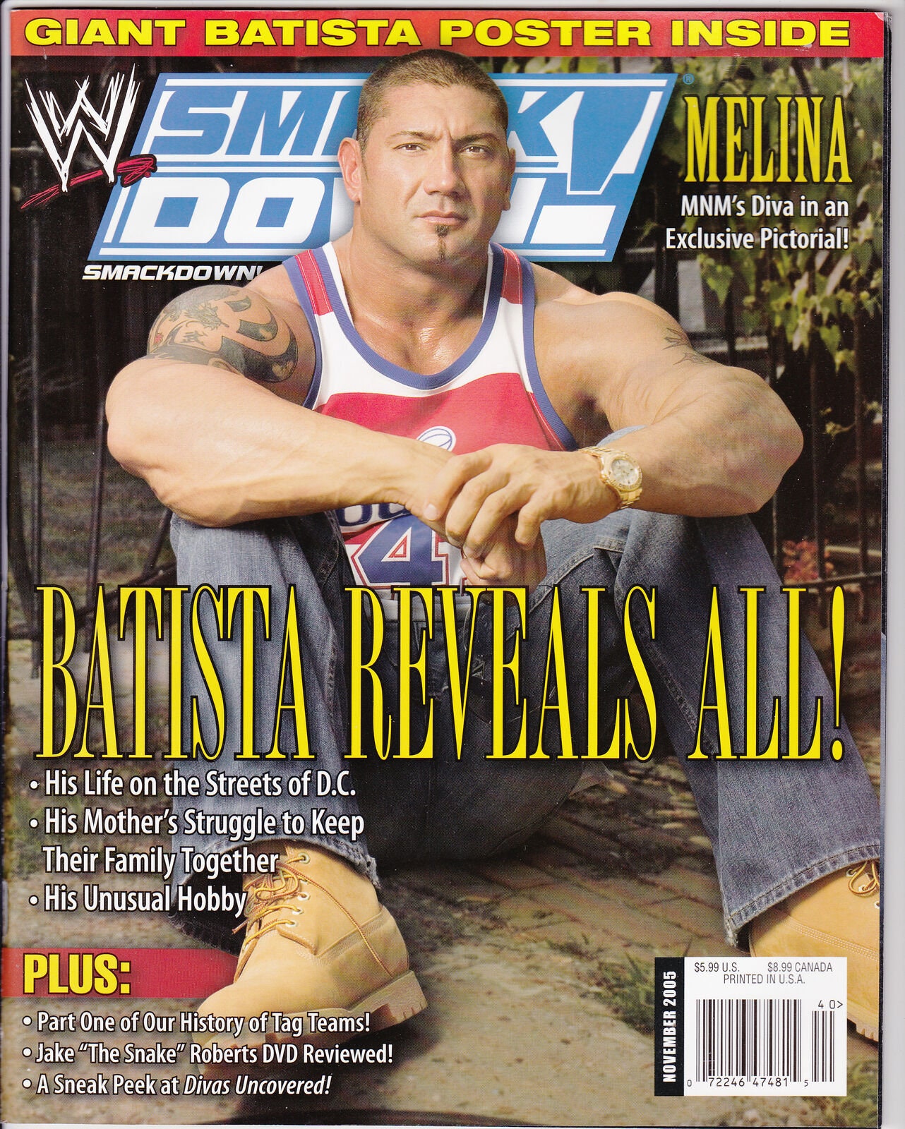 WWE Smackdown Magazine November 2005 Wrestling Dave Batista 