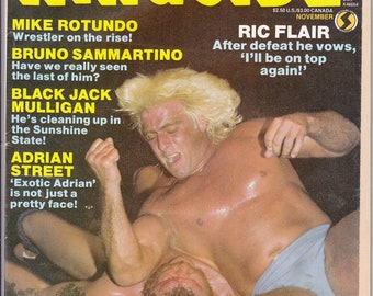 Ringside Wrestling Magazine November 1983 Ric Flair Adrian Street Mike Rotundo