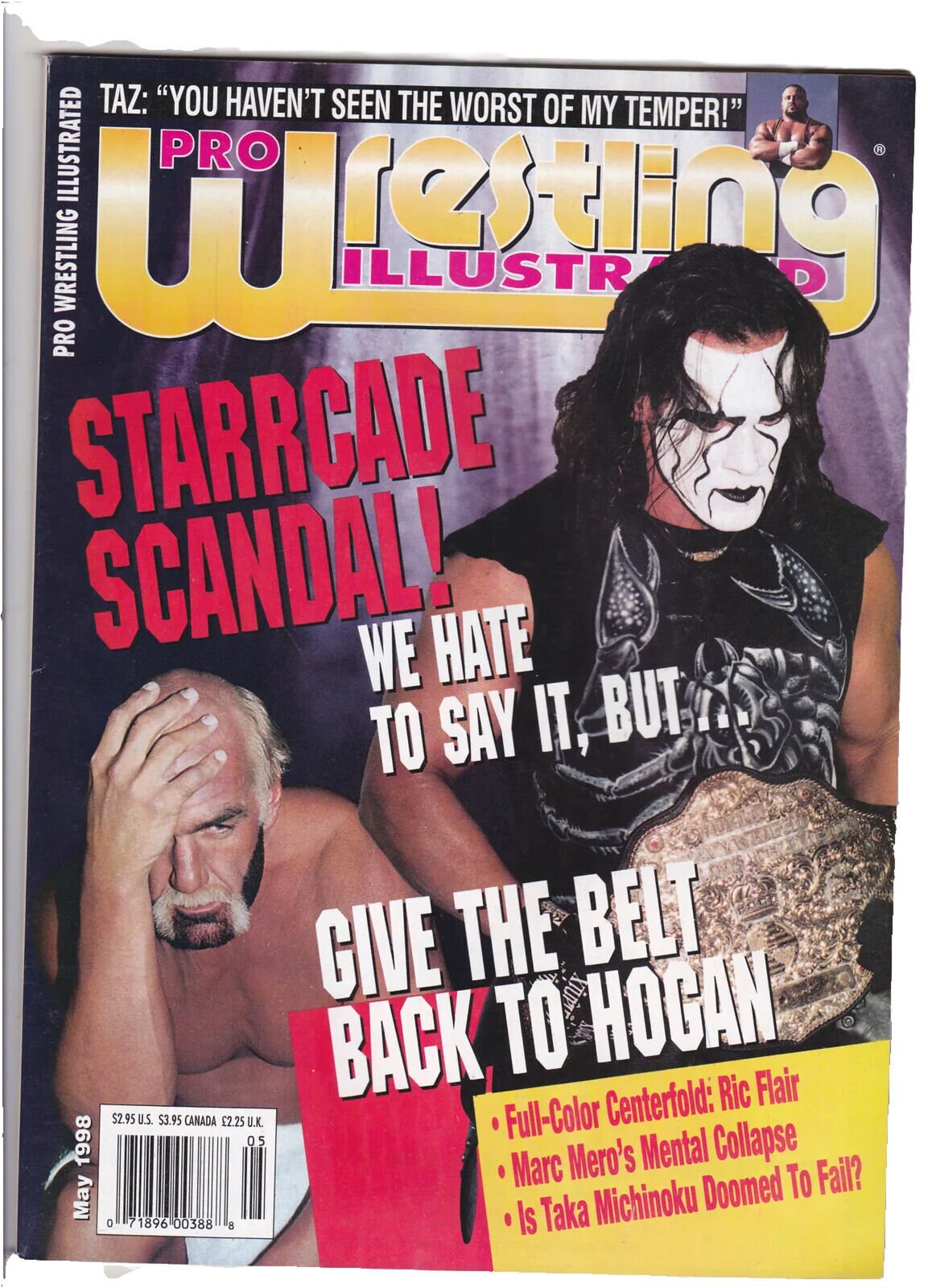 Pro Wrestling Illustrated May 1998 Sting Hulk Hogan Starrcade Taz