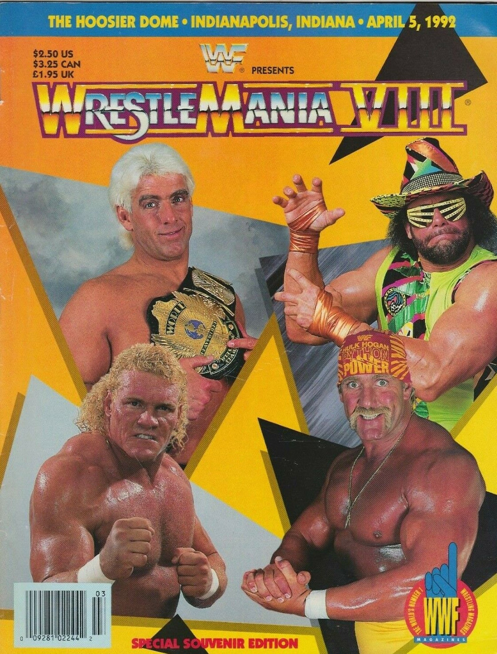 WWF Program Wrestlemania 8 VIII Pro Wrestling Souvenir | Etsy