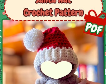Labub Weihnachtsmütze Häkelanleitung | Weihnachtsmütze (Digital Download)
