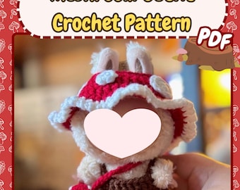Labub Pilz Outfit Häkelanleitung | CottageCore Set | Labub Kleidung PDF | Digitaler Download