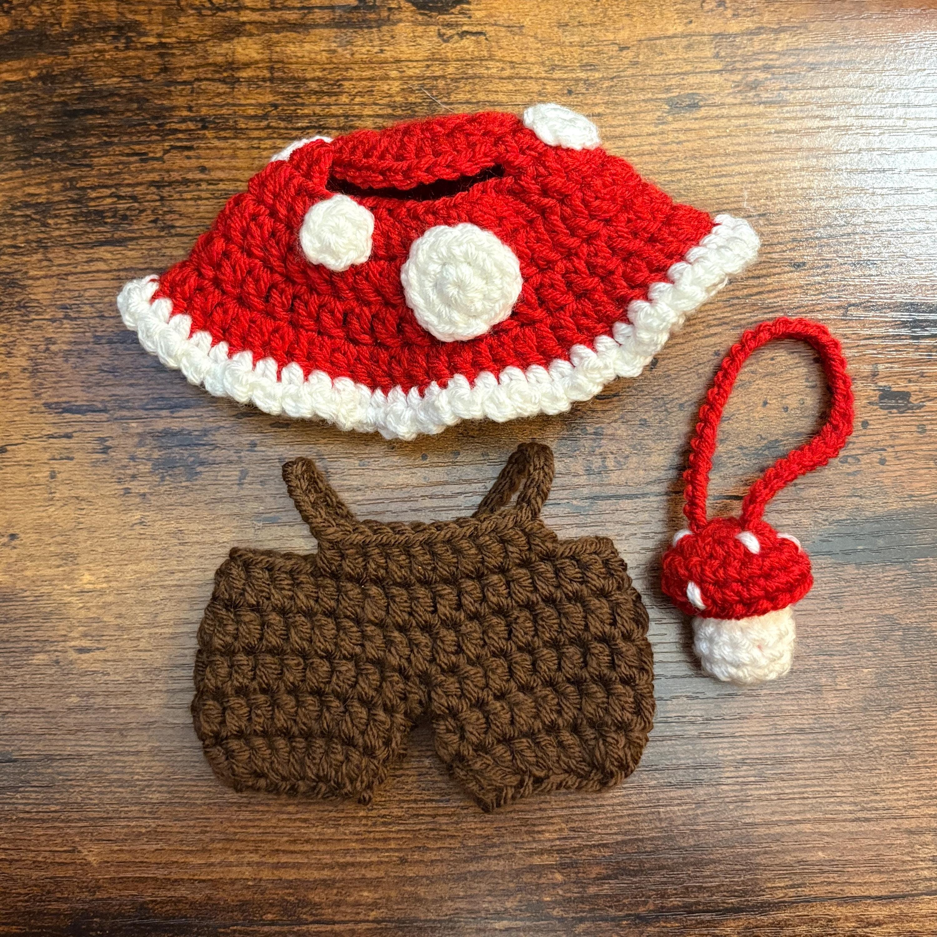 Labub Mushroom Outfit Crochet Pattern | Cottagecore Set | Labub Clothes ...