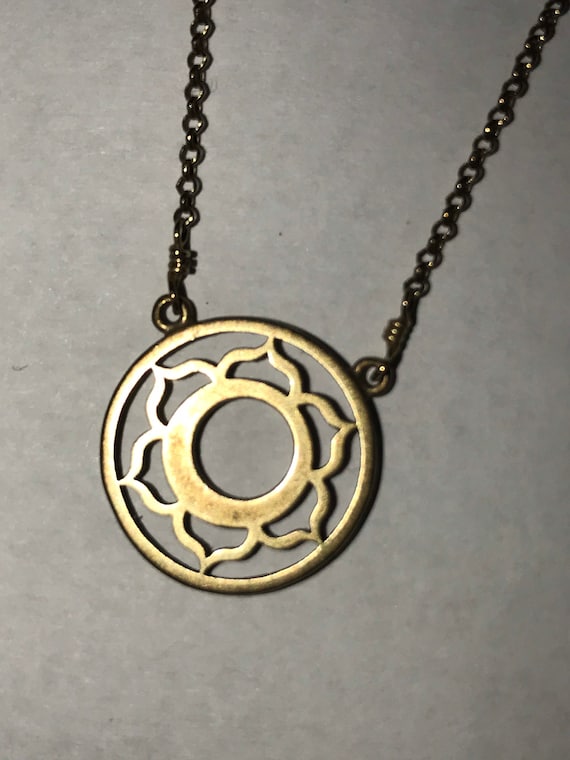 Chakra Sacral Lotus /Svadhisthana gold filled pendant