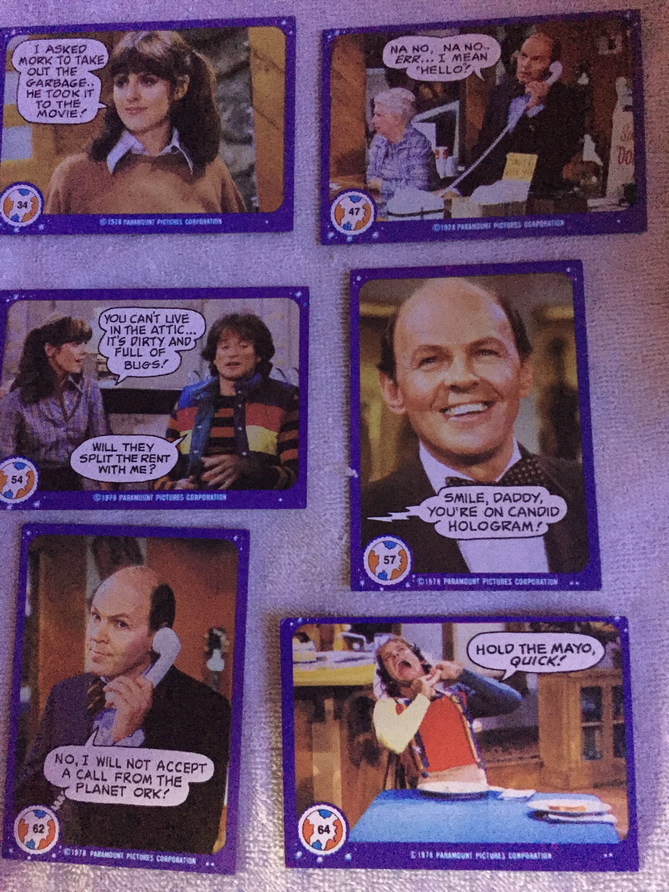 Lot Of 6 1978 Mork And Mindy Trading Cards 344754576264 Etsy