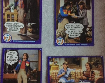 Lot of 4~ 1978 Mork and Mindy Trading cards #18,19,24,28