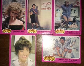 1978 Topps Grease Series 1 Sticker #5 Movie John Travolta Olivia Newton-John 