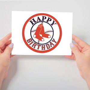 Digital Red Baseball birthday card