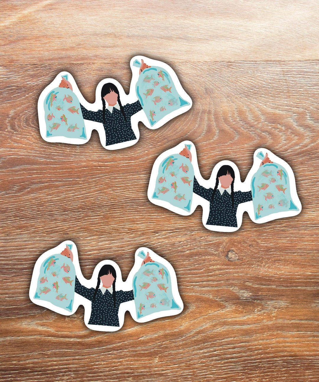 Wednesday Piranha Sticker - Etsy