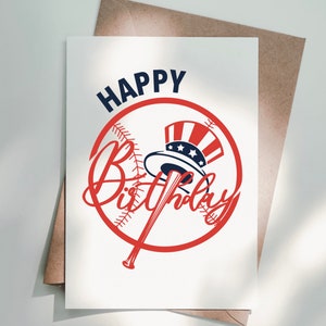 NY Baseball Birthday card