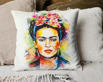 Decorative Pillow Case | Cusion Cover Frida Pattern | Boho Pillow Slip 17"x17"| Pressure Sofa Pillow Cover | Home Dekor |