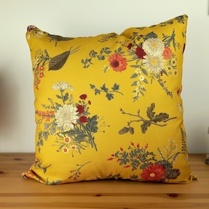 Cojines decorativos | Funda de almohada única | Funda de cojín vegana diseño floral | Almohada de abuela | Patrón de pájaro | Decoración del hogar boho | amigable con la piel