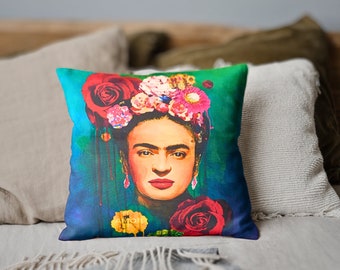 Boho Pillow Case Frida Design | decorativ Cushion Cover | Colorful Pattern | Dekor Pillow |