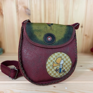Sac à bandoulière pour femme Sac à bandoulière végétalien cousu à la main Le Petit Prince Modèle Sac à bandoulière pour femme Design unique Wild Radiance