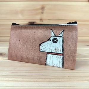 Neceser unisex | Bolsa organizadora vegana | Bolsa de maquillaje retro con patrón de perro lindo | Cartera | Bolso pequeño